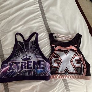Rebel all star cheer sports bras (2 pack)